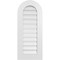 Ekena Millwork Round Top Surface Mount PVC Gable Vent: Functional, w/ 3-1/2"W x 1"P Standard Frame, 16"W x 38"H GVPRT16X3801SF - alternate 1